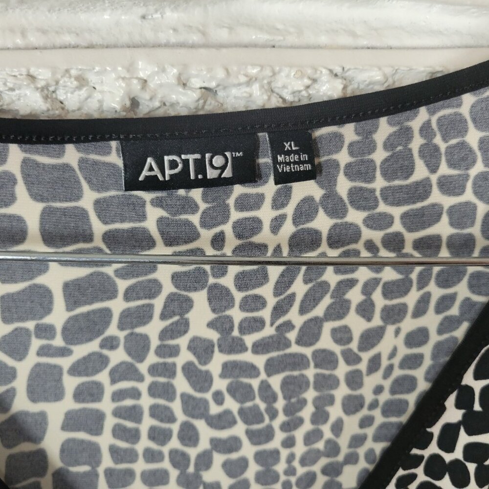Apt 9 Womens Top Extra Large Sleeveless Black Animal Print Comfy ANI10E - Picture 9 of 10